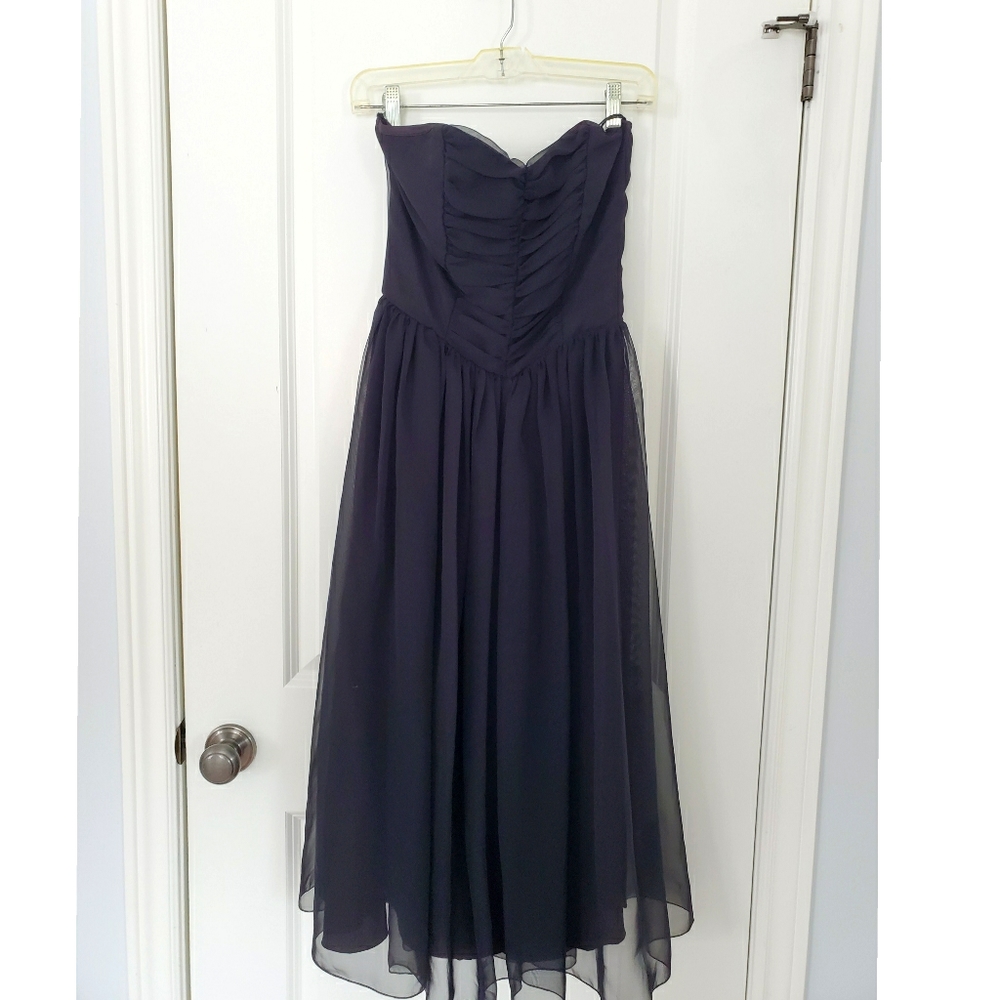 Vintage Peter Ellis Black Strapless Dress